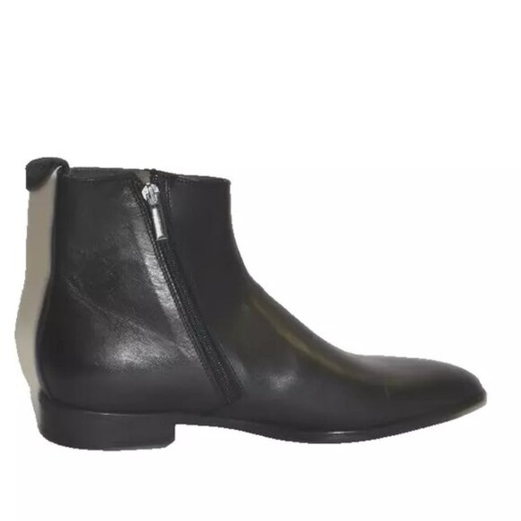 New! BRUNO MAGLI Milton Leather Zip Boots Black Leather Size 11 M DD318A main image 4